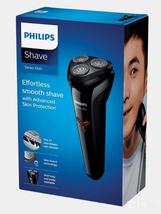 Электробритва Philips Series 1000, 3 головки, IPX7
