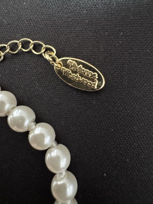 Bratara Vivienne Westwood Gold Pin Pearl