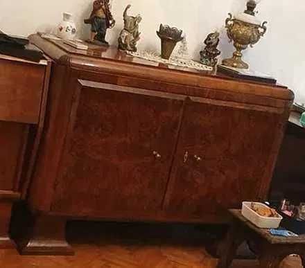 Bufet vechi Lemn Masiv Comoda ART DECO Boudoir Oglinda Elemente Bronz