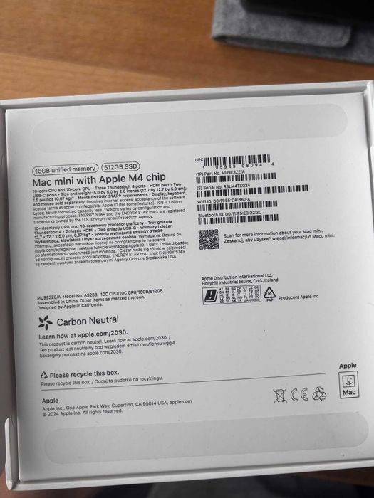 Vand Apple Mac Mini M4 512SSD 16GB