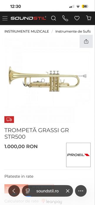 Trompeta Grassi GR STR500