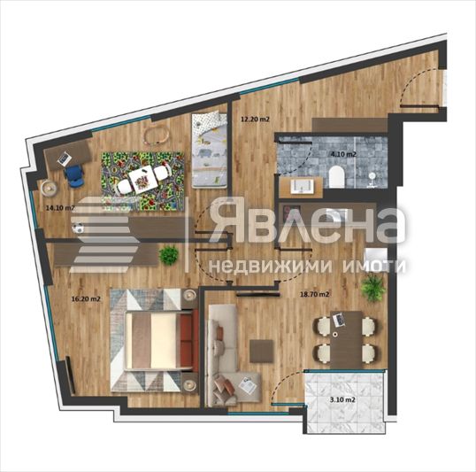 Продава се Тристаен апартамент в София, Полигона - 101 кв.м за 2083 €/кв.м - Снимка #3
