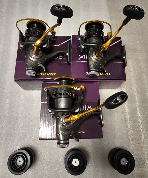 SET 3 mulinete Crap si Somn, Wind Blade, TFR 6000, 10 rulmenti, tambur