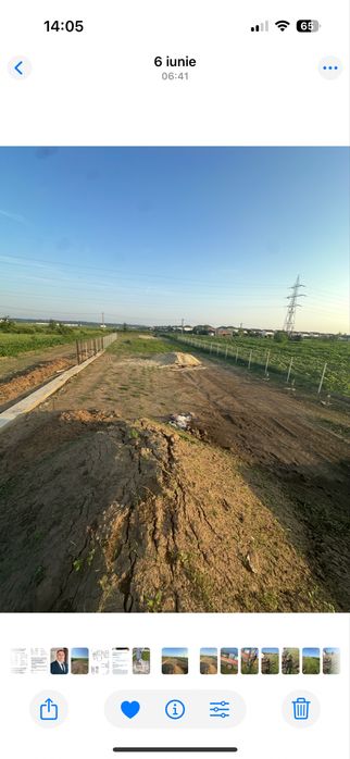 Vand teren intravilan 2000 mp, deschidere DJ602, constructie începuta