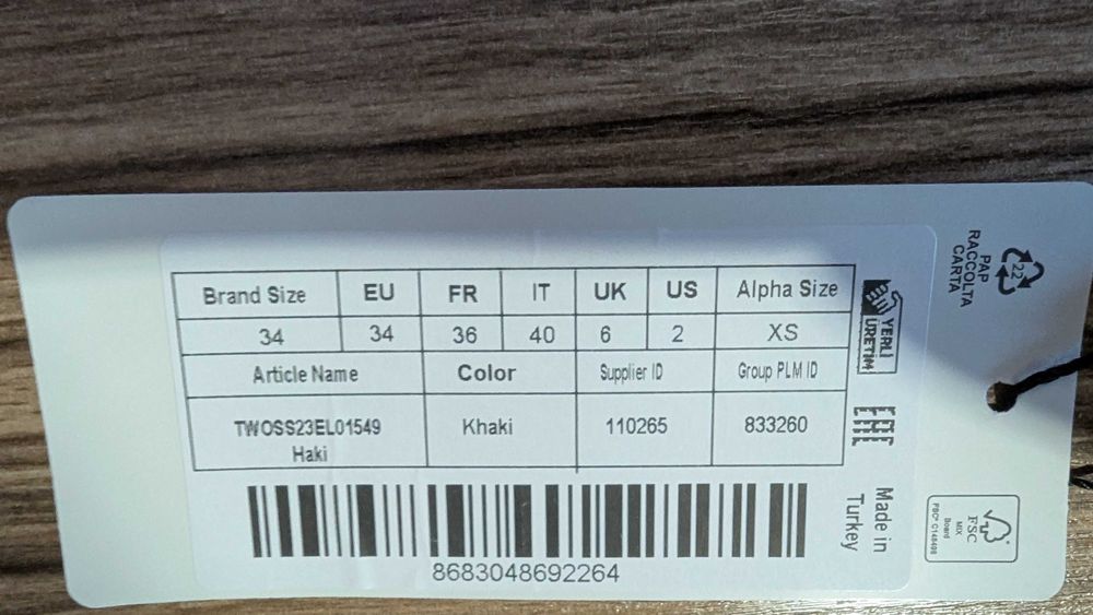 Нова лятна рокля Trendyol размер 34 (XS)