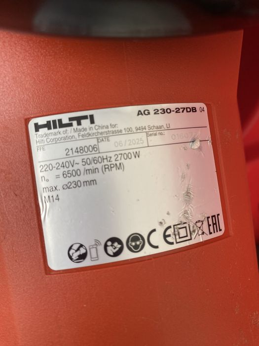 HILTI Flex AG 230-27 DB Profesional Ca nou 2025