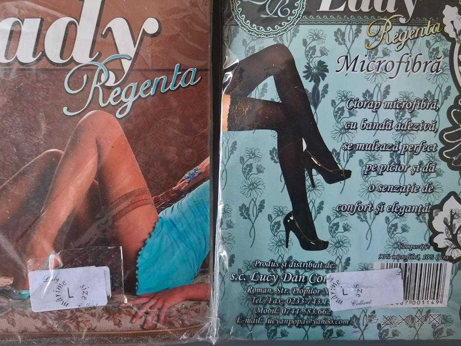 Lenjerii fantesy, stocking negru pe banda adeziva, babydolls