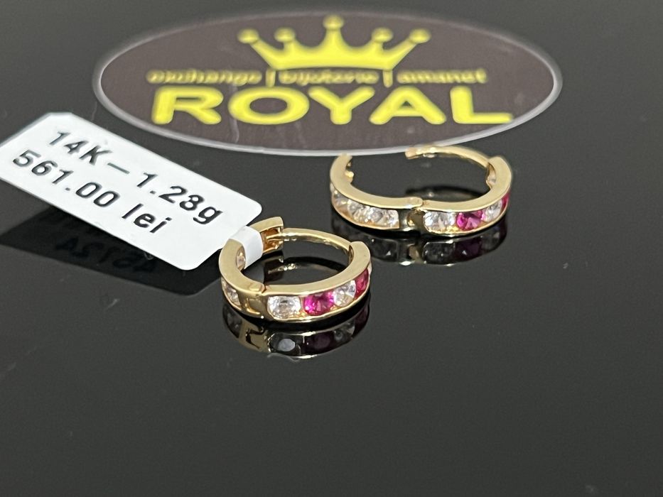 Bijuteria Royal CB : Cercei copil aur 14k  1,23 grame