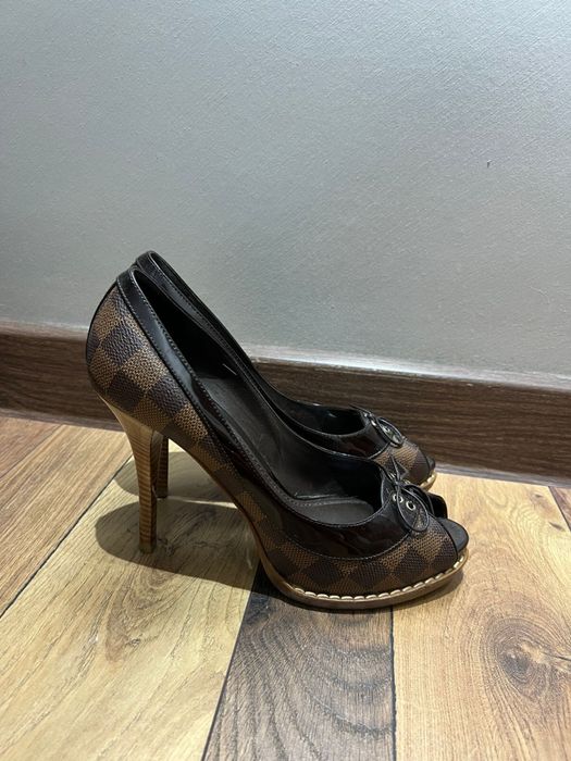 туфли Louis Vuitton Damier Ebene Peep Toe