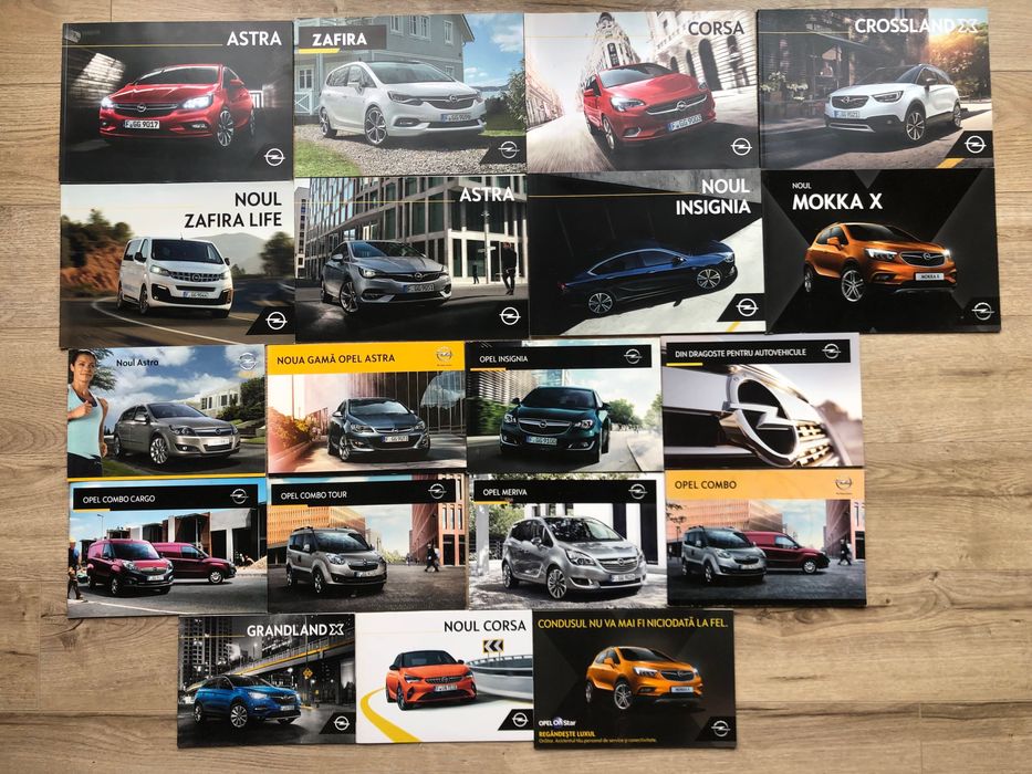 Vand cataloage originle Opel 20 buc in lb romana