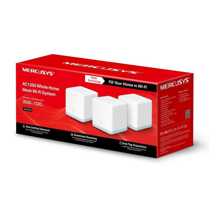 MERCUSYS Halo S3 /Halo S12 (3-pack)Halo H50G (2-pack)Система Wi-Fi 1,4