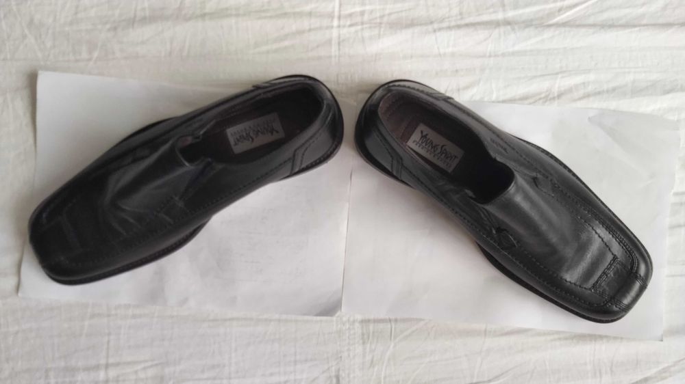 Обувки "Young Spirit" естествена кожа, нови, елегантни, черни