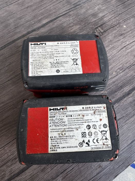 Acumulator Hilti B22 5.2Ah si 3.3Ah- DEFECTI