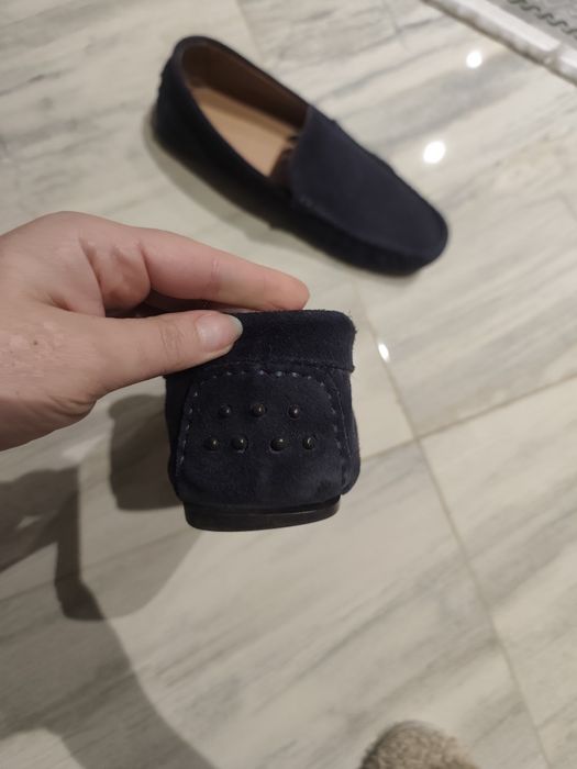 Мъжки мокасини естествен велур