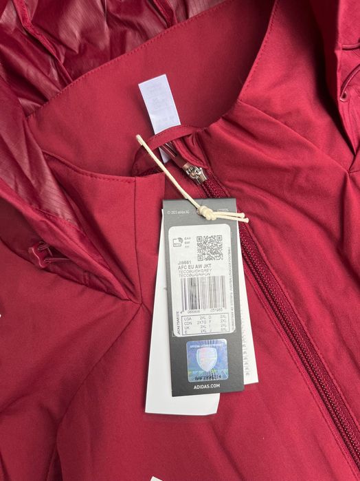 Мъжко горнище / яке : Adidas Sportswear Arsenal Zipped Hooded Jacket Bordeaux Charcoal Grey XXL