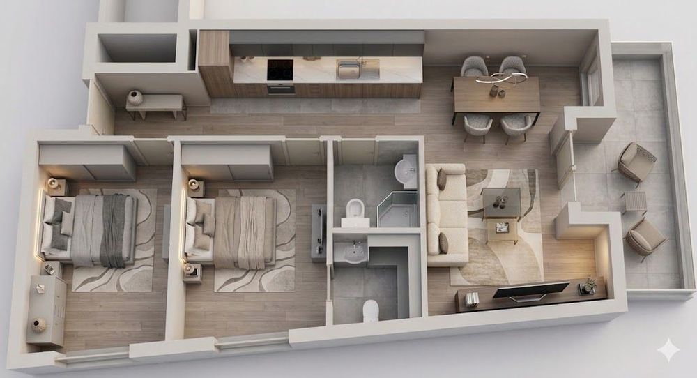Продава се Тристаен апартамент в София, Хаджи Димитър - 107 кв.м за 1076 €/кв.м - Снимка #3