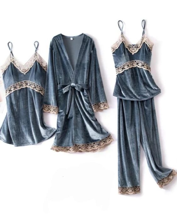 Pijama dama, satin, catifea, Pijamale, Cadou, Craciun