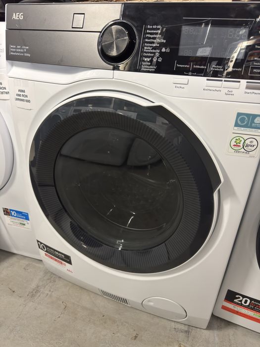 Mașină de spălat rufe cu uscător cu pompă de căldură AEG LWR9W81600