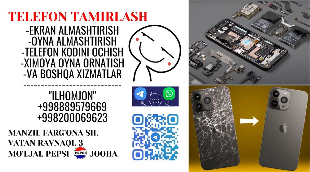 Ремонт телефонов Telefon tamirlash
