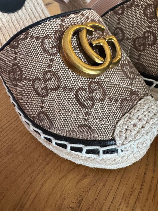 Gucci дамски сандал еспадрили платформа wedge sandal