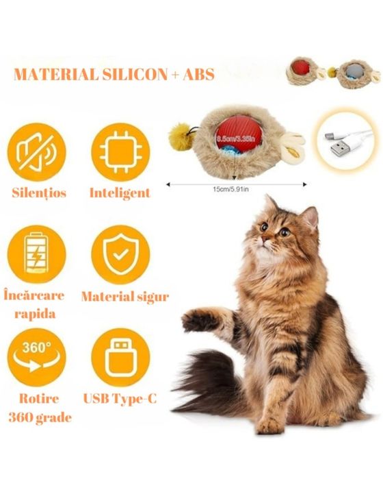 Jucarie inteligenta pentru pisici/caini, interactiva, electrica, reinc