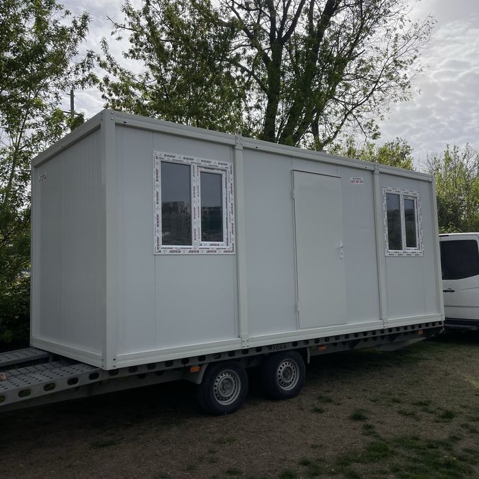 Фургон Контейнер за живеене Офис павилион 6х2.40м наличен На изплащане