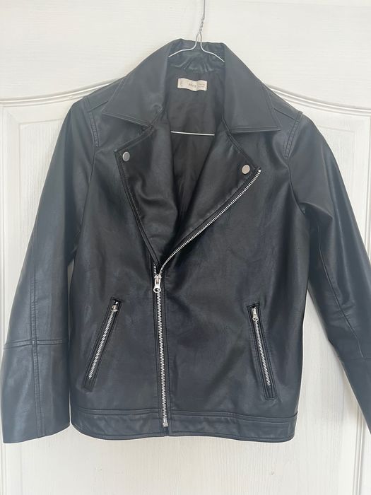 Кожено яке Mango естествена кожа - 152 см /11-12 години/