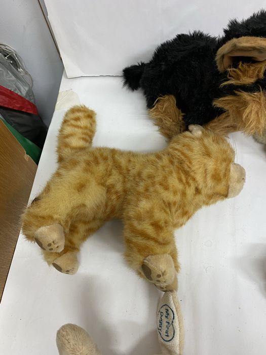 STEIFF lot 7 jucării din pluș de colecție originale pisica, cățel