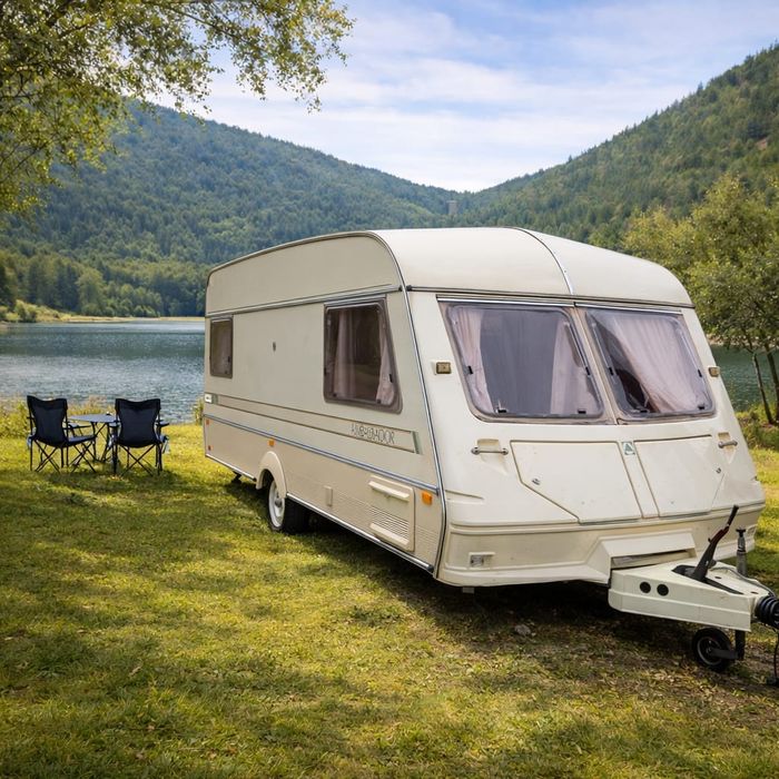 Rulotă cu panou solar,și tv