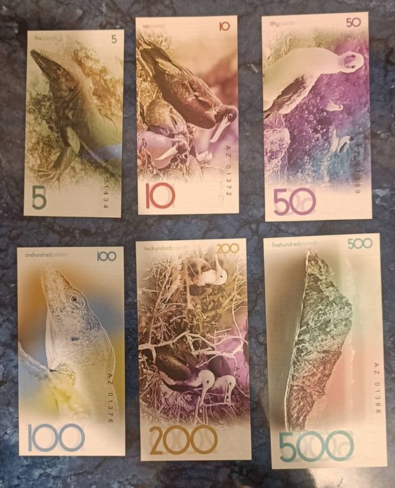 Set 6 bancnote Lire Redonda Elisabeta