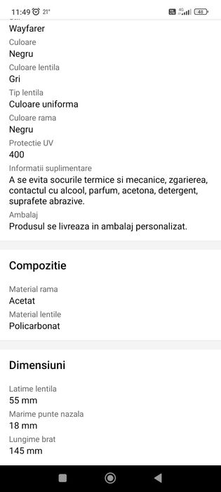 Vând ochelari de soare originali Guess