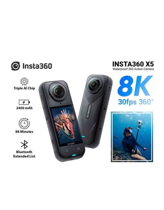 Kamera X5 combo. Insta 360 X5. .Insta 360 X4. Insta 360 X3. Garantiya