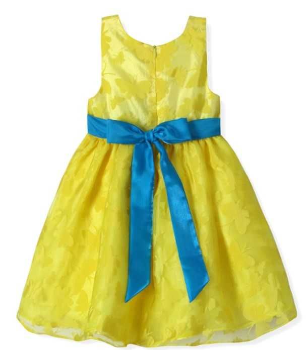 Детска официална рокля с пеперуди 92 см (1-2г.)