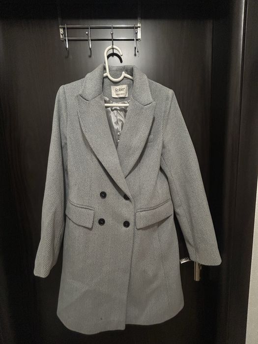 Синьо дамско  палто