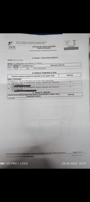 Teren intravilan + extravilan de vânzare 4900 m²