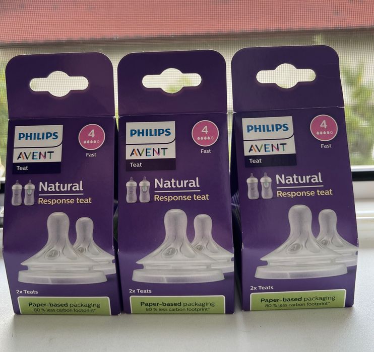 Нови биберони Philips Avent Natural Response поток 4