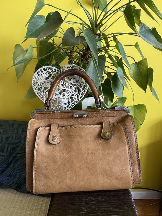 Винтидж колекционерска чанта от естествена кожа