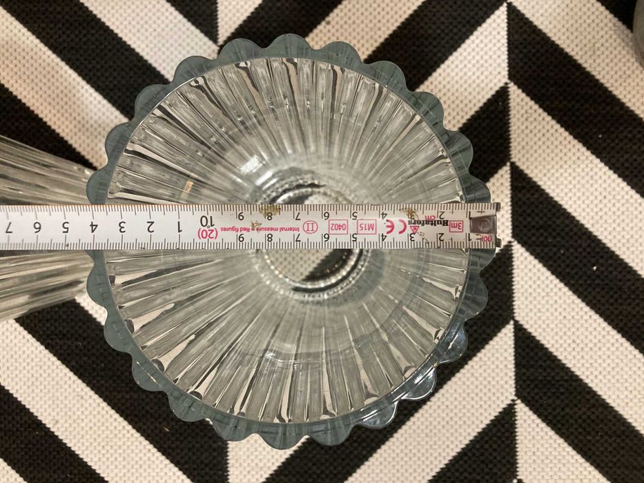 Vaze vaza Franta marime medie mare sticla cristal retro pereche 2 buc