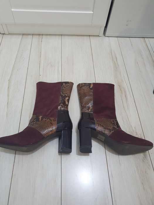 Botine piele 37, animal print