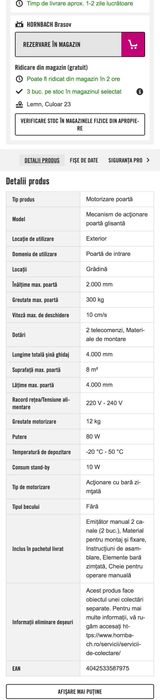Sistem automatizare poartă auto