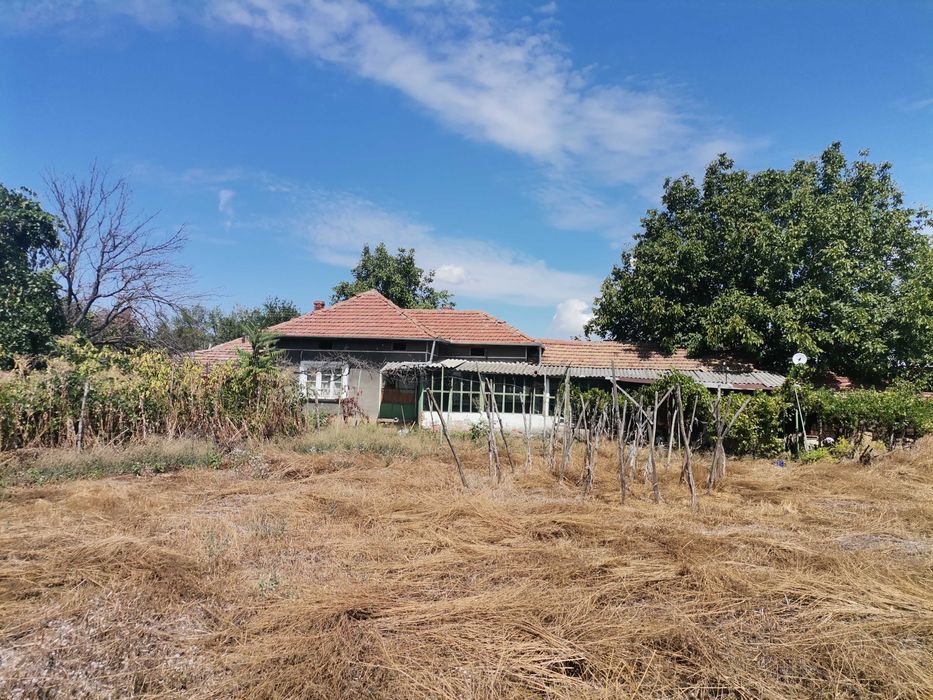 с. Бутово, обл. Велико Търново. Къща с огромен двор и геран.