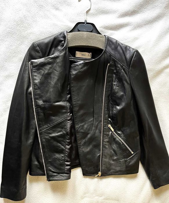 Geaca de Piele Biker Mango Noua