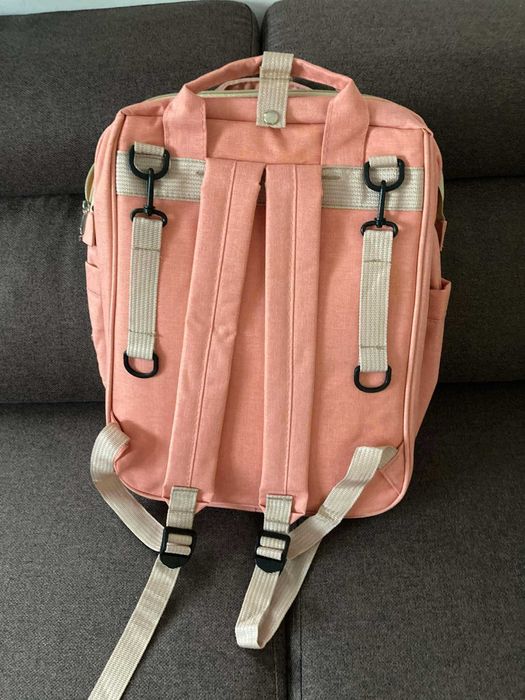 Многофункционална бебешка чанта/раница с кошара/легло