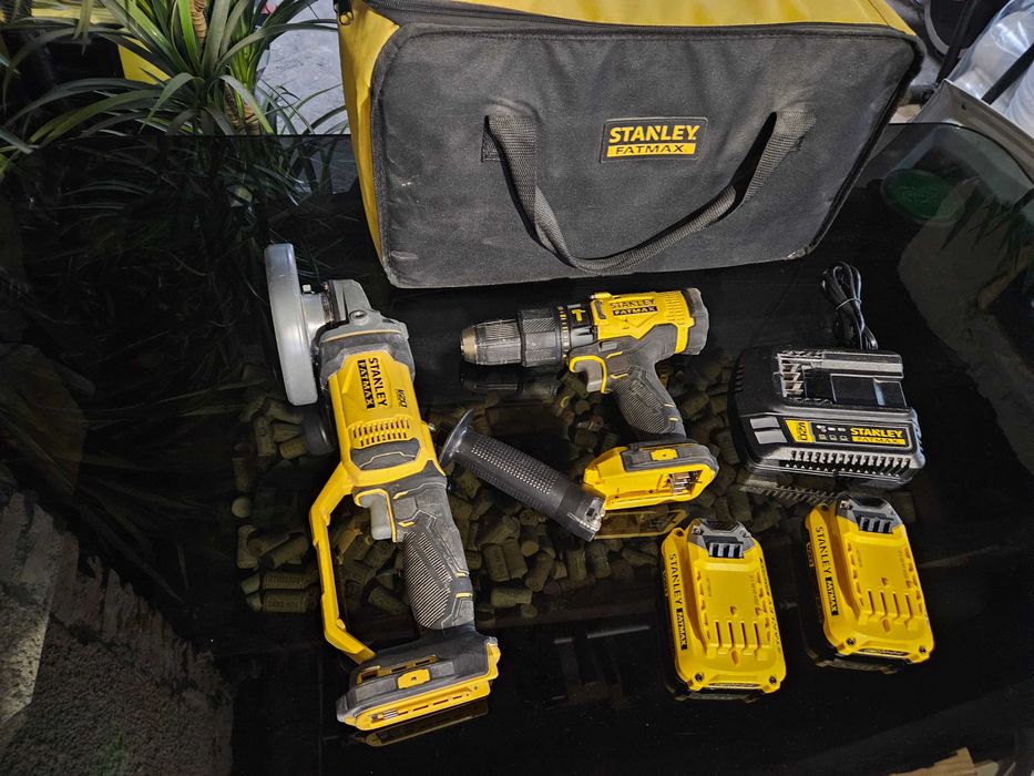 Винтоверт,ъглошлайв,зарядно и 2 батерии