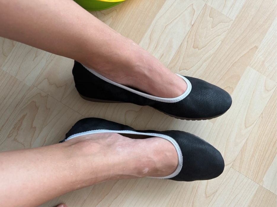 Balerini pliabili pantofi de schimb negri 38