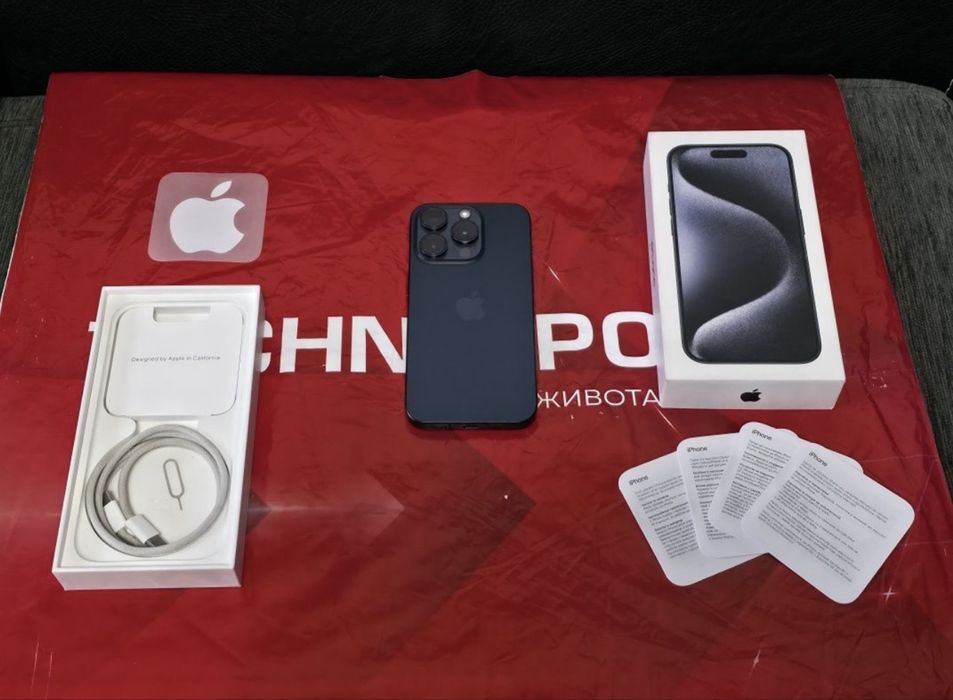 128GB iPhone 15 Pro 5G Technopolis Гаранция 2026г. Blue | Син