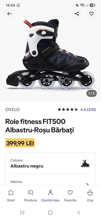 Role Oxelo FIT500 marime 43 – ca noi!