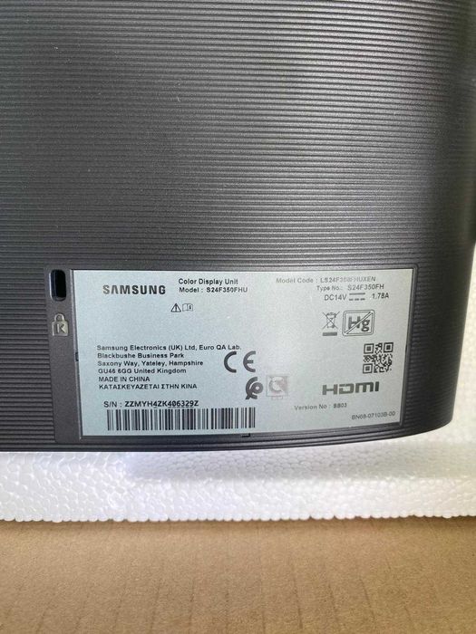 Monitor Gaming LED PLS SAMSUNG S24F350FHU, 23.5", Full HD, 60Hz, negru