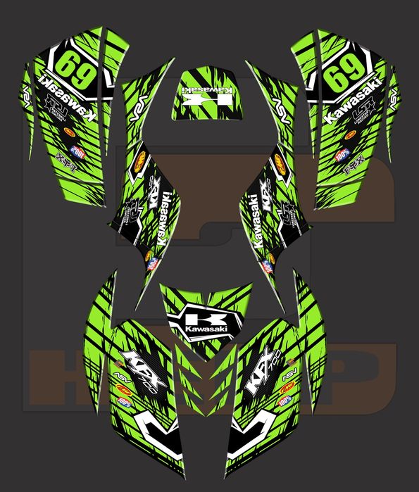 Стикери за АТВ Kawasaki KFX