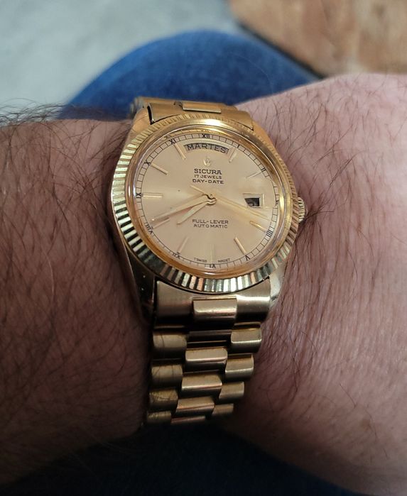 ceas Vintage automatic day date president  Sigura by Breitling